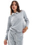 Фото #1 товара Vero Moda jersey polo top co-ord in grey stripe