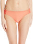 Фото #1 товара Ella Moss 262742 Women Solid Tab Side Bikini Bottom Swimwear Orange Size X-Small