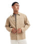 Фото #2 товара ASOS DESIGN worker jacket in washed twill in stone