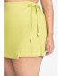 Plus Size Linen Skort With Beads