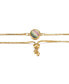 Фото #3 товара Gigi Girl Teens 14K Gold Plated Multi Color Cubic Zirconia Adjustable Bracelet