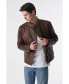 ფოტო #2 პროდუქტის Men's Genuine Leather Motorcycle Jacket, Antique Tan