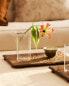 Small square glass vase