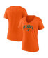 Фото #2 товара Women's Orange Miami Hurricanes Evergreen Campus V-Neck T-shirt