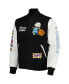 Фото #3 товара Men's Black, White Rugrats Tommy Basketball Full-Zip Varsity Jacket