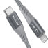nevox 1886 - 2 m - Lightning - USB C - Male - Male - Grey - Silver