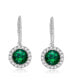 Фото #1 товара Sparkling Halo Circle Drop Earrings in Sterling Silver with Cubic Zirconia