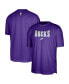 ფოტო #4 პროდუქტის Men's Purple, Hunter Green Milwaukee Bucks Hardwood Classics Pregame Warmup Shooting Performance T-shirt