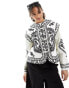 Фото #1 товара ASOS DESIGN embroidered twill jacket in white