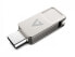 V7 VF3128GTC - 128 GB - USB Type-A / USB Type-C - 3.2 Gen 1 (3.1 Gen 1) - 150 MB/s - Swivel - Silver