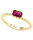 ფოტო #1 პროდუქტის EFFY® Ruby (5/8 ct. t.w.) Ring in 14k Yellow Gold (Also Available in Emerald)