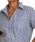 Фото #3 товара Plus-Size Striped Easy Care Cotton Shirt