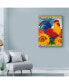 Laurie Korsgaden 'Colorful Rooster Centered' Canvas Art - 18" x 24"
