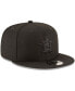 Фото #3 товара Men's Black Houston Astros Black on Black 9FIFTY Team Snapback Adjustable Hat