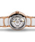 ფოტო #3 პროდუქტის Women's Swiss Automatic Centrix Diamond Accent Rose Gold-Tone PVD Stainless Steel and White Ceramic Bracelet Watch 33mm R30248902