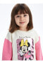 Фото #2 товара Bisiklet Yaka Uzun Kollu Minnie Mouse Baskılı Kız Bebek Sweatshirt