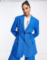 ASOS DESIGN – Anzugblazer in Blau mit enger Taille