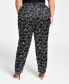 Фото #2 товара Trendy Plus Size Printed Fitted Pants