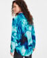 Фото #2 товара Women's Printed Long-Sleeve Tunic, Created for Macy's