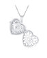 Фото #4 товара Filigree Flower Aromatherapy Essential Oil Perfume Diffuser Keepsake Photo Heart Shape Locket Pendant Necklace For Women Sterling Silver