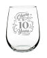 Фото #1 товара Cheers to 10 Years 10th Anniversary Gifts Stem Less Wine Glass, 17 oz