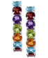 ფოტო #3 პროდუქტის EFFY® Multi-Gemstone Small Hoop Earrings (7-7/8 ct. t.w.) in Sterling Silver, 1"