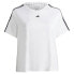 ფოტო #3 პროდუქტის ADIDAS Aeroready Essentials 3 Stripes Plus Size short sleeve T-shirt