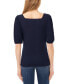 Фото #2 товара Women's Short Puff Sleeve Square Neck Knit Top