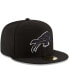 ფოტო #5 პროდუქტის Men's Black Buffalo Bills B-Dub 59FIFTY Fitted Hat