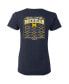 ფოტო #3 პროდუქტის Women's Navy Michigan Wolverines College Football Playoff 2023 National Champions Gold Dust Schedule T-shirt