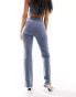 Фото #10 товара Missyempire denim flared trousers co-ord in blue