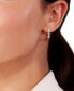 ფოტო #2 პროდუქტის Diamond Extra Small Hoop Earrings (3/4 ct. t.w.) in 14k White Gold, 0.385"