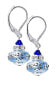 Beautiful earrings Triple Blue 2 made of Lampglas ECU34 pearls