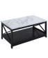 39.5" Medium-Density Fiberboard Oxford Coffee Table with Shelf