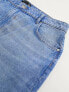 Фото #9 товара ASOS DESIGN Curve slim straight jeans in mid wash blue
