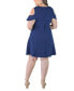 Фото #2 товара Plus Size Ruffle A-line Knee Length Dress