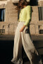 Фото #1 товара Атласные брюки с эластичным поясом ZARA