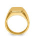 ფოტო #3 პროდუქტის Stainless Steel Polished Yellow IP-plated Signet Ring