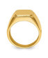 Stainless Steel Polished Yellow IP-plated Signet Ring