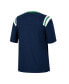 Фото #2 товара Women's Heathered Navy Notre Dame Fighting Irish 15 Min Early Football V-Neck T-shirt