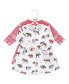 ფოტო #2 პროდუქტის Toddler Girls Cotton Dresses, Pink Moose Bear