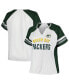 Фото #1 товара Women's White, Green Green Bay Packers Plus Size Color Block T-shirt