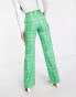 Фото #4 товара ASOS DESIGN Tall straight ankle suit trouser in green check