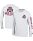 Фото #2 товара Men's White Ohio State Buckeyes Team Stack 3-Hit Long Sleeve T-shirt