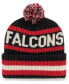 Фото #3 товара Men's Black Atlanta Falcons Bering Cuffed Knit Hat with Pom