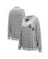 Фото #1 товара Women's Heather Gray Green Bay Packers Prep V-Neck Pullover Sweater