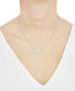 ფოტო #2 პროდუქტის Red Enamel Heart & Cut-Out LOVE Bar Pendant Necklace in 14k Gold, 17" + 1" extender