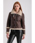 Фото #1 товара Women's Shearling Jacket, Brown