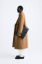 Фото #4 товара Длинное пальто из смесовой шерсти ZARA