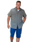 ფოტო #2 პროდუქტის Big & Tall by KingSize Off-Shore Short-Sleeve Sport Shirt
